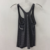LULULEMON WOMEN'S ACTIVE TOP black white stripe S