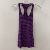 LULULEMON WOMEN'S ACTIVE TOP black purple stripe S