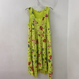 me & gee WOMEN'S DRESS lime multi floral L