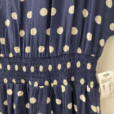AVERY RAYNE WOMEN'S DRESS navy white dots L