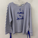 Molly Bracken WOMEN'S TOP blue white L