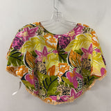 TRUE DESTINATIONS WOMEN'S BLOUSE/SHIRT yellow multi floral XL
