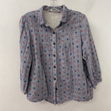 WOMEN'S BLOUSE/SHIRT denim-blue, red S