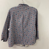 WOMEN'S BLOUSE/SHIRT denim-blue, red S