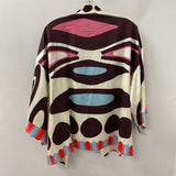 parfois WOMEN'S BLOUSE/SHIRT white burgundy multi