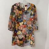 TED BAKER WOMEN'S DRESS blue pink yellow 8/3