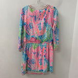 lilly pulitzer WOMEN'S DRESS blue pink white M