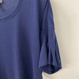 Lord & Taylor WOMEN'S PLUS TOP navy 2X