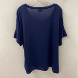Lord & Taylor WOMEN'S PLUS TOP navy 2X