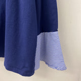 Lord & Taylor WOMEN'S PLUS TOP navy white 3X