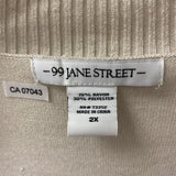 99 jane street WOMEN'S PLUS TOP beige 2X