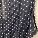 LAURA WOMEN'S PLUS DRESS navy white dots 3X
