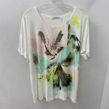 STEILMANN WOMEN'S T-SHIRT white pink green bling 16
