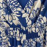 LANE BRYANT WOMEN'S PLUS DRESS blue floral print 18