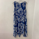 LANE BRYANT WOMEN'S PLUS DRESS blue floral print 18