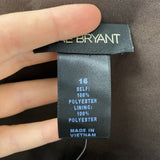 LANE BRYANT WOMEN'S PLUS DRESS brown floral print 18