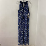 VINCE CAMUTO WOMEN'S PLUS DRESS white blue paisley 18W
