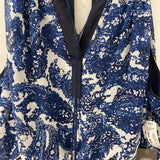 VINCE CAMUTO WOMEN'S PLUS DRESS white blue paisley 18W