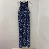 VINCE CAMUTO WOMEN'S PLUS DRESS white blue paisley 18W