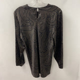 aquascutum WOMEN'S BLOUSE/SHIRT brown paisley 8/10