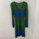 WOMEN'S DRESS greey blu multi wave S