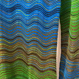 WOMEN'S DRESS greey blu multi wave S