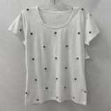 WOMEN'S T-SHIRT white navy S