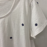 WOMEN'S T-SHIRT white navy S