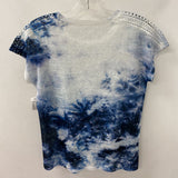 WOMEN'S TOP white blue S