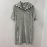 WOMEN'S DRESS white grey stripe S