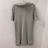WOMEN'S DRESS white grey stripe S