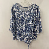 CLEO WOMEN'S TOP white blue floral SP