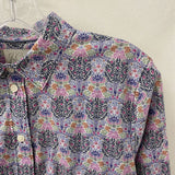 J CREW WOMEN'S BLOUSE/SHIRT white lilac pink multi floral 8