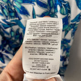OLSEN WOMEN'S DRESS white blue tropical print M/10