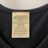 ORANGE WOMEN'S T-SHIRT black L