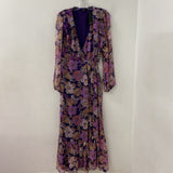 LULUS WOMEN'S DRESS purple multi floral XL