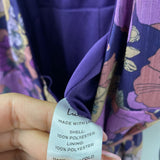 LULUS WOMEN'S DRESS purple multi floral XL