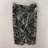 OLSEN WOMEN'S SKIRT tropical print w/lime L/14