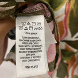 rachel zoe WOMEN'S BLOUSE/SHIRT green pink multi floral L