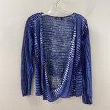 NIC+ZOE WOMEN'S CARDIGAN purple black print L