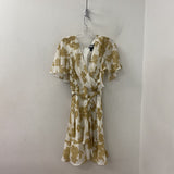 DKNY WOMEN'S DRESS white cmael 14