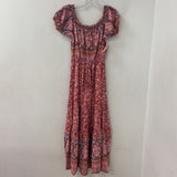 WOMEN'S DRESS navy pink multi floral S