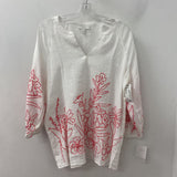 CHARTER CLUB WOMEN'S BLOUSE/SHIRT white pink M