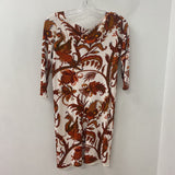 GUCCI WOMEN'S DRESS white orange paisley S/44