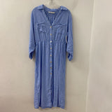 ZARA WOMEN'S DRESS blue white stripe L