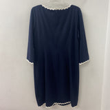 TALBOTS WOMEN'S DRESS navy white 14