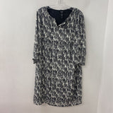 OLSEN WOMEN'S DRESS grey white XL/16