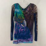 SAVE THE QUEEN WOMEN'S TOP navy multi XL