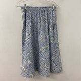 TALBOTS WOMEN'S SKIRT blue white floral SP