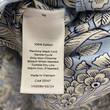 TALBOTS WOMEN'S SKIRT blue white floral SP
